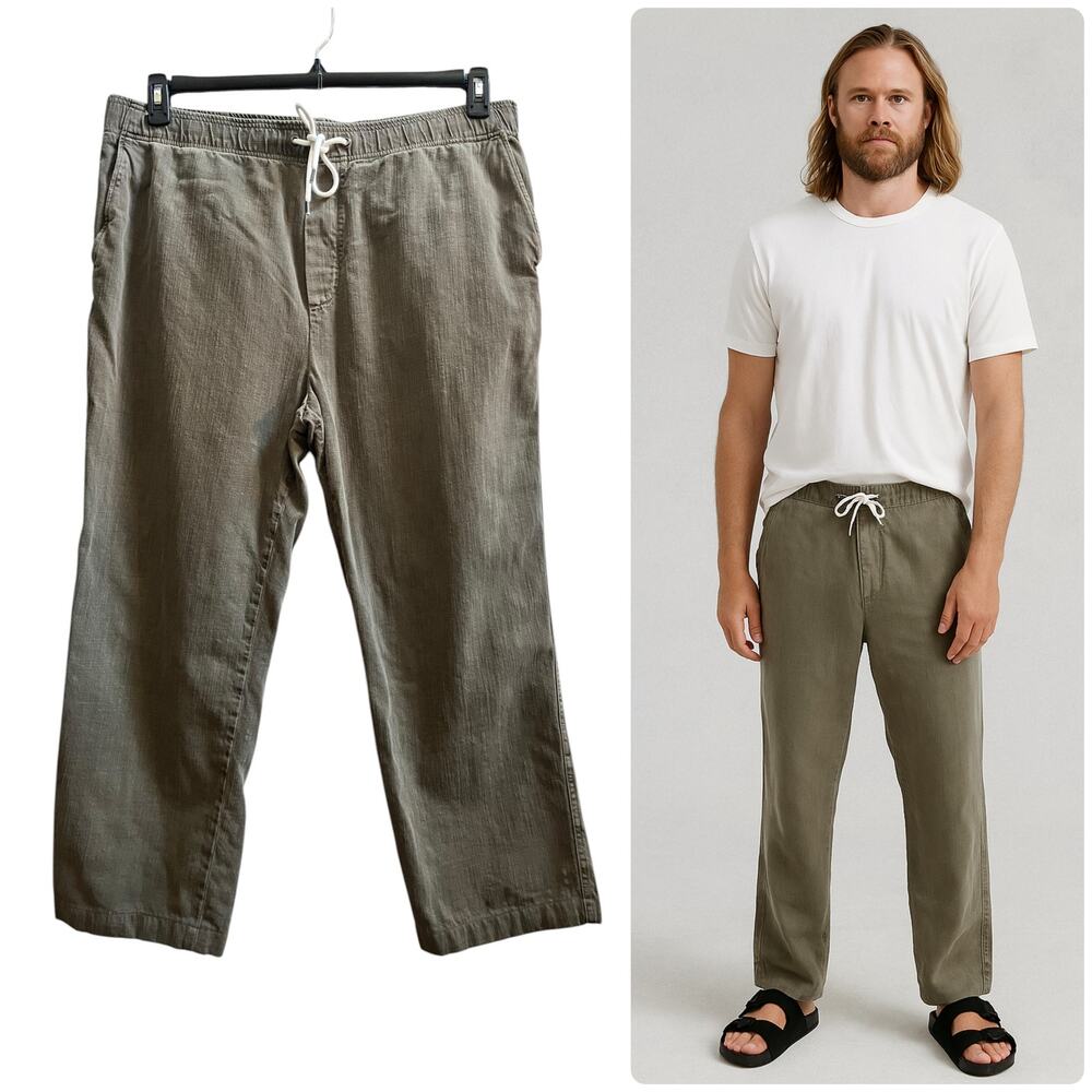 James Perse Men’s 5 XXL Cotton Drawstring Elastic Waistband Pant 25 Inch Inseam
